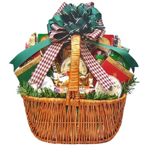 Sausage, Cheese, Crackers and Nuts | Christmas Gift Basket | Size Large