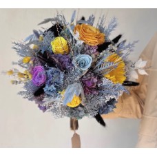 Van Gogh Starry Night-Inspired Eternal Floral Arrangement - Premium Home Decor Centerpiece