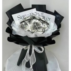 Black Knight Eternal Rose Gift Set - 99 Preserved Roses for Him/Her