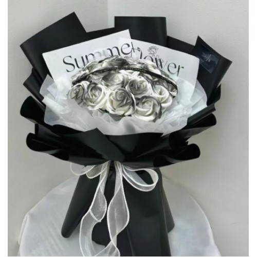 Black Knight Eternal Rose Gift Set - 99 Preserved Roses for Him/Her